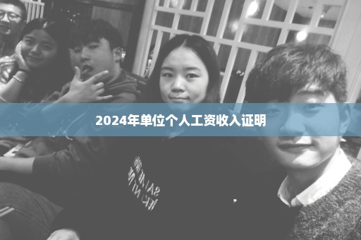 2024年单位个人工资收入证明