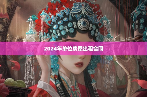 2024年单位房屋出租合同