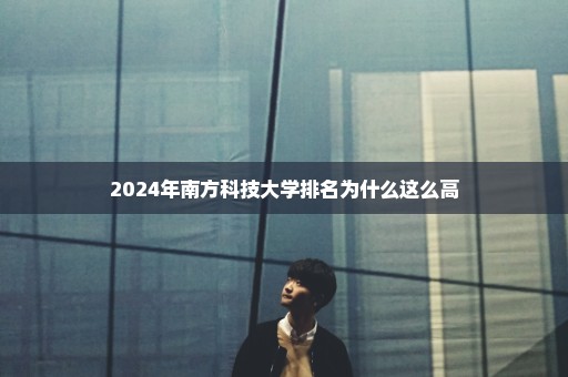 2024年南方科技大学排名为什么这么高
