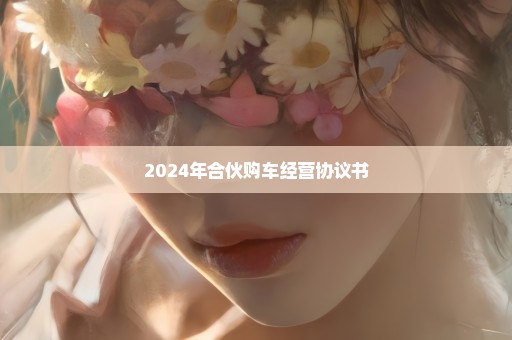 2024年合伙购车经营协议书