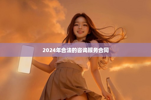 2024年合法的咨询服务合同