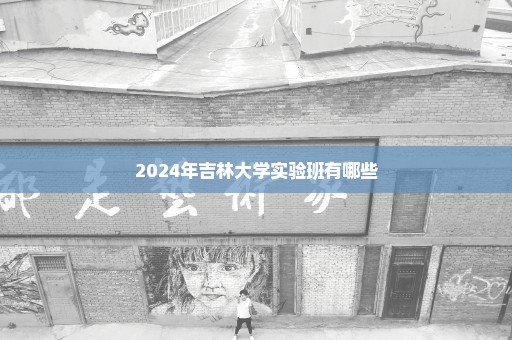 2024年吉林大学实验班有哪些