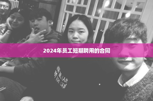 2024年员工短期聘用的合同