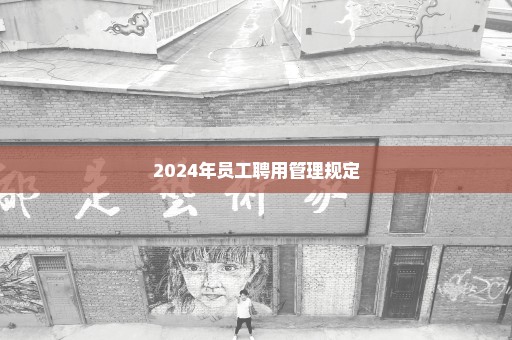 2024年员工聘用管理规定