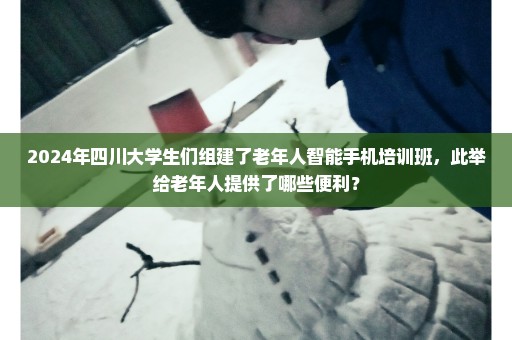 2024年四川大学生们组建了老年人智能手机培训班，此举给老年人提供了哪些便利？