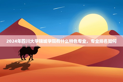 2024年四川大学锦城学院有什么特色专业，专业排名如何