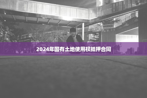 2024年国有土地使用权抵押合同