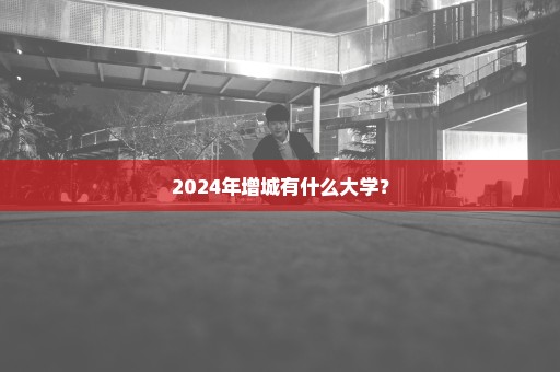 2024年增城有什么大学？