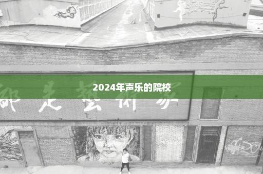 2024年声乐的院校