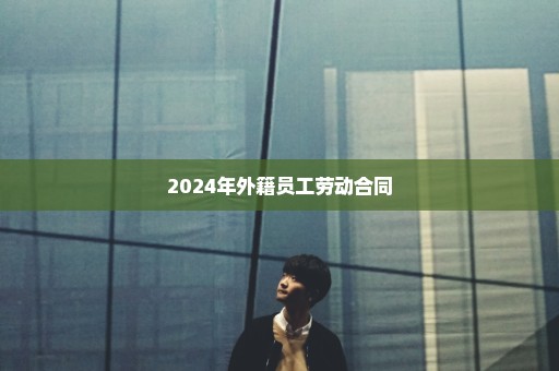 2024年外籍员工劳动合同