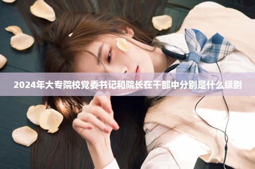 2024年大专院校党委书记和院长在干部中分别是什么级别