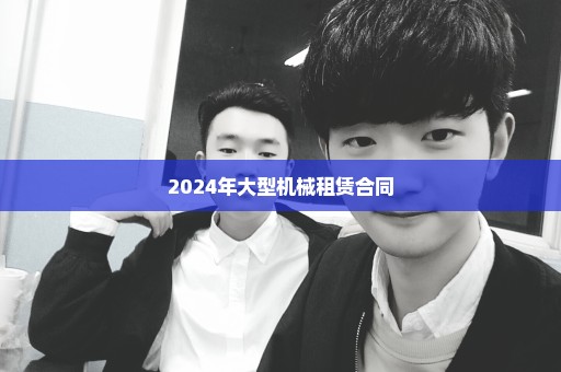 2024年大型机械租赁合同