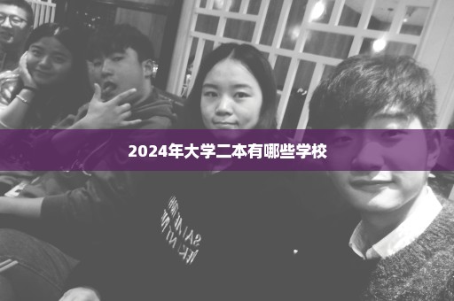 2024年大学二本有哪些学校