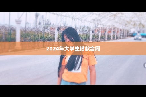 2024年大学生借款合同