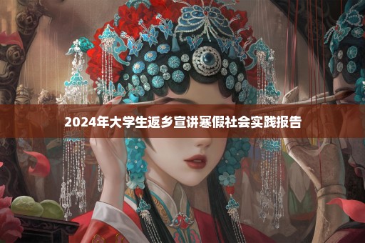 2024年大学生返乡宣讲寒假社会实践报告