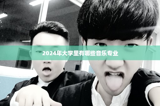 2024年大学里有哪些音乐专业