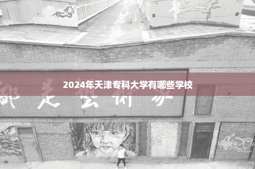 2024年天津专科大学有哪些学校