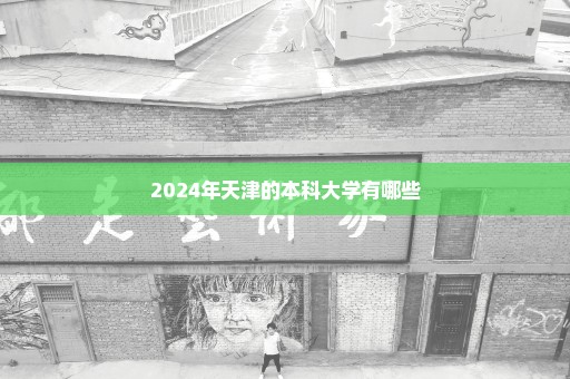 2024年天津的本科大学有哪些