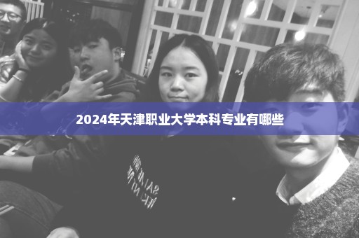 2024年天津职业大学本科专业有哪些