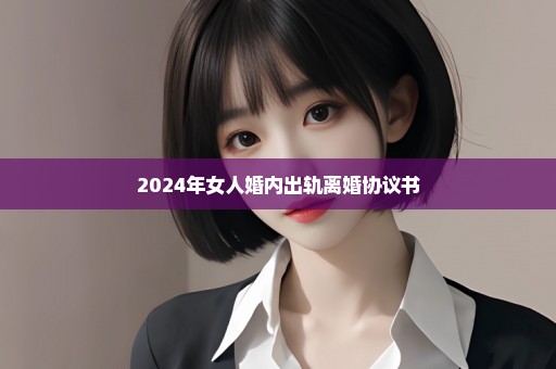 2024年女人婚内出轨离婚协议书