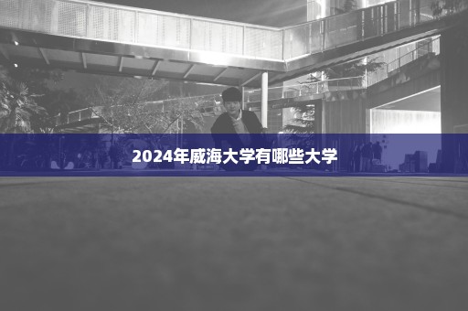 2024年威海大学有哪些大学