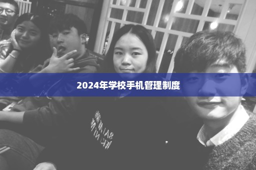 2024年学校手机管理制度