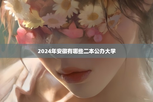 2024年安徽有哪些二本公办大学