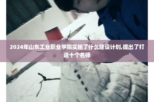 2024年山东工业职业学院实施了什么建设计划,提出了打造十个名师