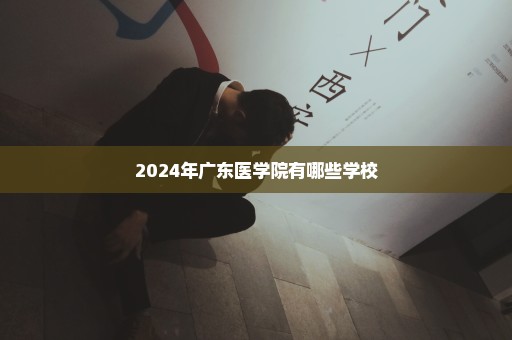 2024年广东医学院有哪些学校