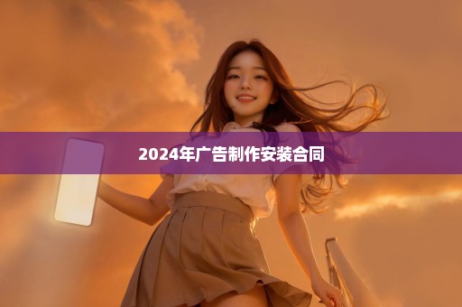 2024年广告制作安装合同