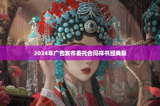 2024年广告发布委托合同样书经典版