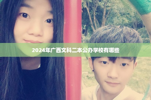 2024年广西文科二本公办学校有哪些