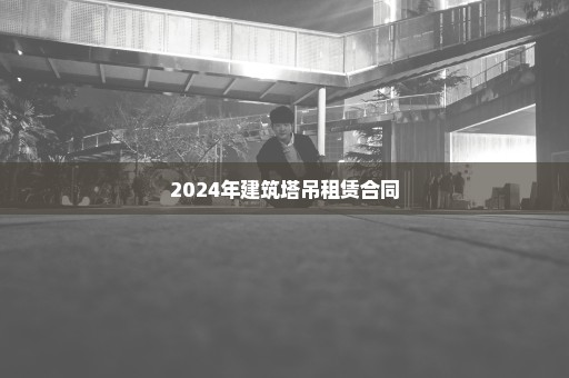 2024年建筑塔吊租赁合同