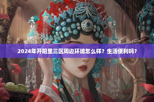 2024年开阳里三区周边环境怎么样？生活便利吗？