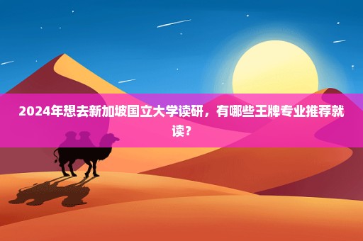 2024年想去新加坡国立大学读研，有哪些王牌专业推荐就读？