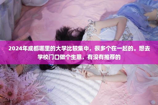 2024年成都哪里的大学比较集中，很多个在一起的。想去学校门口做个生意，有没有推荐的