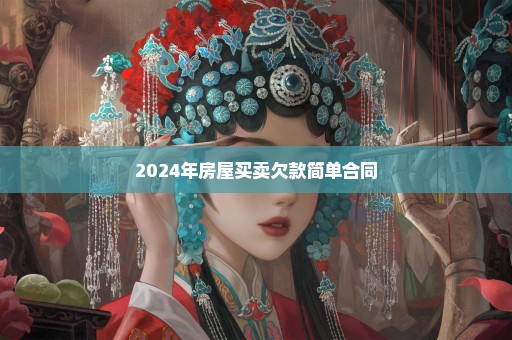 2024年房屋买卖欠款简单合同