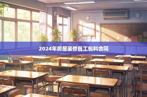 2024年房屋装修包工包料合同