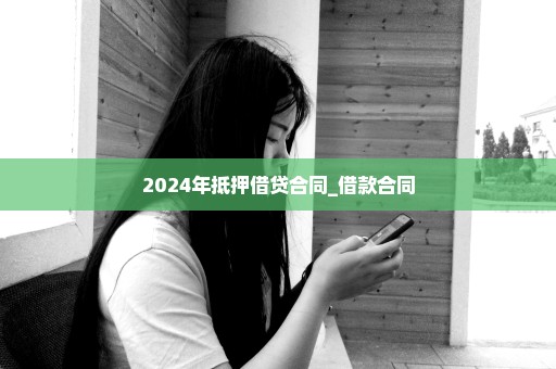 2024年抵押借贷合同_借款合同