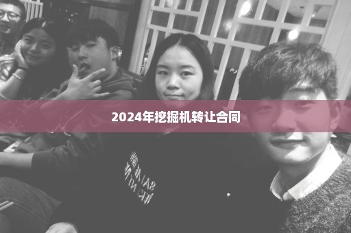 2024年挖掘机转让合同