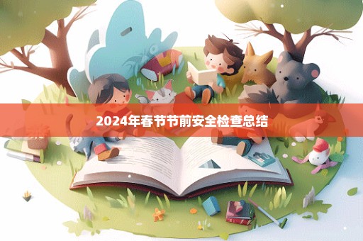 2024年春节节前安全检查总结