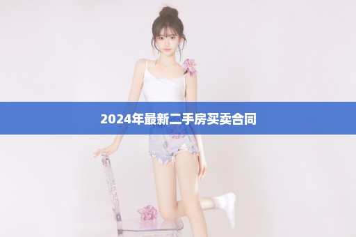 2024年最新二手房买卖合同