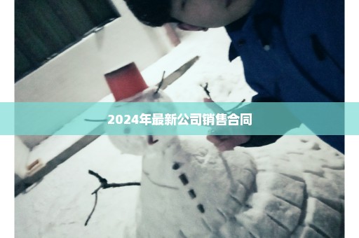2024年最新公司销售合同