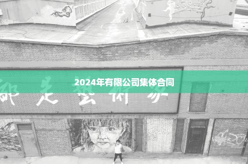2024年有限公司集体合同