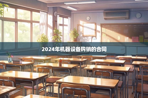 2024年机器设备购销的合同