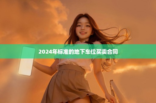 2024年标准的地下车位买卖合同