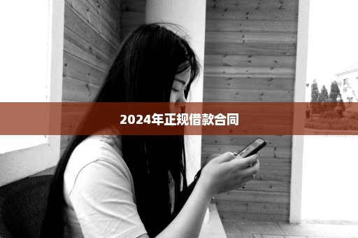2024年正规借款合同
