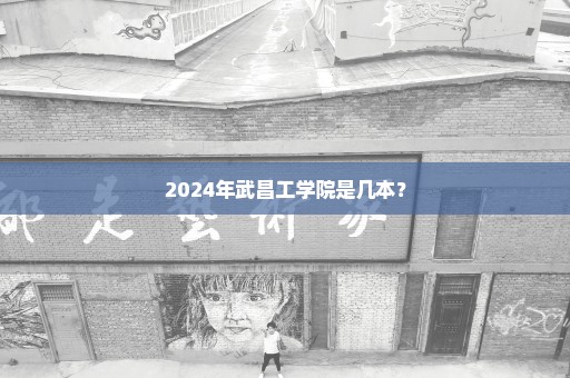 2024年武昌工学院是几本？