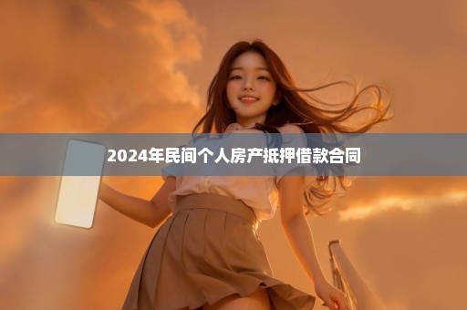 2024年民间个人房产抵押借款合同