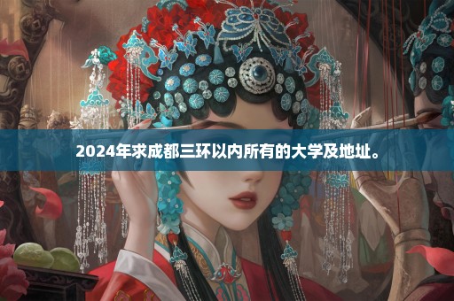 2024年求成都三环以内所有的大学及地址。
